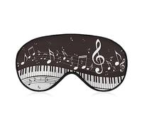 Novelty Blackout Eye Mask,Black White Melody Music Note Sleep Masks Sleeping Mask Blindfold Eye Cover Eye Shade with Adjustable Strap for Men Women Teen Boys Girls Kids Travel