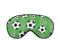 Novelty Blackout Eye Mask,Soccer Green Sleep Masks Sleeping Mask Blindfold Eye Cover Eye Shade with Adjustable Strap for Men Women Teen Boys Girls Kids Travel