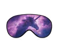 Novelty Blackout Eye Mask,Unicorn Silhouette in The Milky Way Nebula Sleep Masks Sleeping Mask Blindfold Eye Cover Eye Shade with Adjustable Strap for Men Women Teen Boys Girls Kids Travel