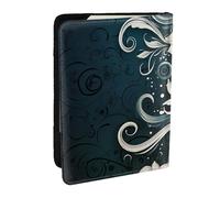 Novelty Boho Abstract Flowers Passport Holder for Travel,RFID Passport Cover Wallet PU Leather Passport Card Holder Case Cute Passport Protector for Women Men