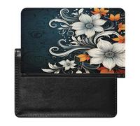 Novelty Boho Abstract Flowers Passport Holder Leather Passport Travel Wallet Slim Passport Cover Waterproof Passport Wallet Cover Case Passport Book Holder for Travel Must Haves Accessories