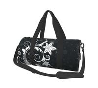Novelty Boho Abstract Flowers Print Travel Duffel Bag, Foldable Gym Bag Overnight Weekend Bags for Women, Large Holdall Bag Cabin Bag for Sports and Travel
