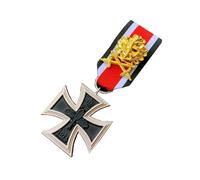 Novelty Brooches,German Iron Cross Emblem Pins Badge EK2 Gold and Silver Oak Leaf Accessories RK Knight Medal Chest Accessories(C)(A)