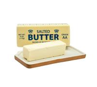 Novelty Butter Dish, Ceramic Butter Stick-Shaped Lid, Holds 1 Stick, Funny Eclectic Kitchen Decor