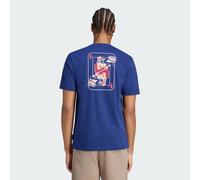 adidas Men's Novelty Cards Graphic Shirt, Dark Blue, XS
