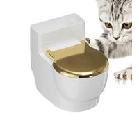 Novelty Cat Bowl, Toilet Shaped Dish, 3.94x3.2 Inches Raised Dispenser with Anti Spill Design, Stainless Steel Water Dish, Non Slip Base with Sturdy Build, Pet Supplies for Kitten Small Dogs