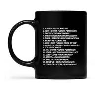 Novelty Ceramic Drinking Cups for Men and Women Grammar Cuss Words Sarcastic Funny Gift Idea Ceramic Coffee Mug Black Gift Ideas for Friends Coworkers Boyfriend Girlfriend Wife Husband 11 Oz