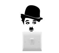 Novelty Charlie Wall Decal Inspired Small Light Switch Sticker Vinyl Removable Art Home Light Swith Decor Decal 8X7CM