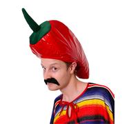 Novelty Chilli Hat I Love Fancy Dress Red 12 Pack