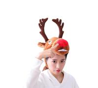 Novelty Christmas Hat Cute Cartoon Performance Prop | Cartoon Character, Short Plush Feel, Stage Performance, Festive Party, Cosy Winter Wear, Masquerade Prop