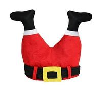Novelty Christmas Plush Red Santa Claus Legs Hat