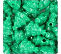 Novelty Christmas Pony Beads (10 x Green Christmas Trees)
