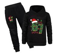 Novelty Christmas School Uniform Six Seven Theme Green Clothes Short Sleeve Oversized Hoodie Couple Matching Outfits Hawaiian Kids Presents Smart for Dress