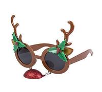Novelty Christmas Theme Glasses (Christmas Tree, Santa, Reindeer, Snowflake etc) (Antlers with Nose)