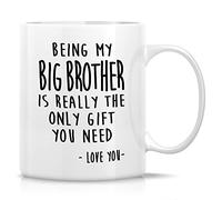 Novelty Coffee Mug Being My Big Brother is Really The Only Gifts You Need Love You 11 Oz Coffee Mugs Funny Sarcasm Humor Sarcastic Inspirational Birthday Gifts for Best Bro Friend Coworker