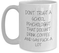 Novelty Coffee Mug Drinking Cup School Logist Funny S Don't Trust A School Logist White Coffee Mug Mother's Day Unique S Encouragement S from Coteachers Gift Ideas for Adults Men Women Friends 11 Oz.