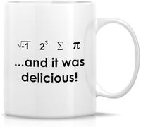 Novelty Coffee Mug- I Ate Some Pie and It was Delicious! Math Geek11 Oz Novelty Drinking Cup - Funny, Sarcasm, Motivational, Inspirational Birthday Gifts for Friends, Coworkers, Siblings.
