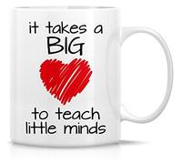 Novelty Coffee Mug It Takes A Big Heart to Teach Little Minds 11 Ounce Ceramic Coffee Mugs, Sarcasm, Sarcastic, Inspirational Birthday Gifts for Friends, Coworkers, Teachers, Professor, Dad, Mom