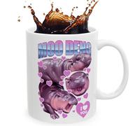 Novelty Coffee Mugs, Hippo Coffee Cup - 350ML Cute Ceramic Mug Hippo Printing for Drinking Tea | Home Drinking Cup for Milk, Ice Water, Juice, Coffee, Tea