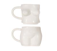 Sass & Belle Body Stacking Mugs White - Set of 2
