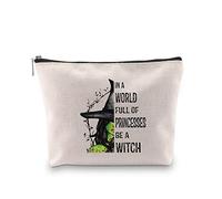 Novelty Cosmetic Bag with Inspired Zipper Closure in A World Full of Princesses Be A Witch Makeup Bag Gift (Be A WItch Bag EU)