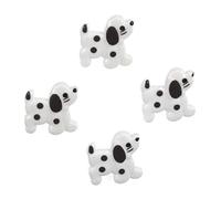 Novelty Craft Buttons, Black and White Dogs, Pack of 4