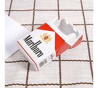 Novelty Creative Fashion Ceramic Porcelain Cigarette Ashtray Plant Flowerpot Home Decoration Ornaments (Red cigarette box)