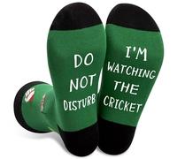 Novelty Cricket for Men's Birthday Gifts Funny Socks,Man Grandpa Dad with ‘Do Not Bisturb, I'M Watching The Cricket’ Father's Day Gifts (UK, Numeric, 7, 11, Regular, Regular, Standard, Cricket-Green)