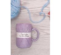 Boxer Gifts Funny Crochet Gift Mug - One Armed Hooker - Ball of Wool Yarn Detailing - Novelty Crochet Accessories for Crocheters, Purple