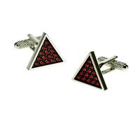 Novelty Cufflinks - Snooker Triangle - CK498 - Mens Gents Designer Fashion Novelty Cufflinks In A Presentation Box - Onyx Art - Perfect gift for Fathers Day, Stocking Filler or the Man in your life