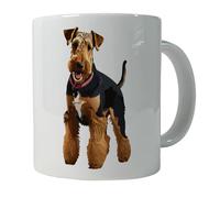 Novelty Custom Mug Airedale Terrier Dog Standing Coffee Cups Personalised Ceramic Cup for Men Hot Drinks 330ml
