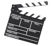 Novelty Directors Clapperboard, Wooden Clapboard, Film Clapper Board, Wooden Film Movie Clapboard Accessory, Hollywood Action! for Movies, Videos, TV Shows,Party, etc, Black