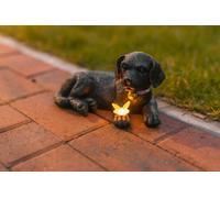 Novelty Dog Garden Ornament Animal Indoor Outdoor Solar Statue Decor Patio
