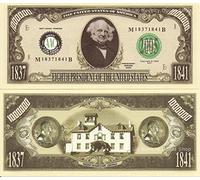 Novelty Dollar 8th President United States Martin Van Buren 1837-1841 One Million Dollar Bill's X 2 USA