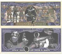 Novelty Dollar Counter Strike Mission Accomplished Million Dollar Bills x 2 Shooter Video Game