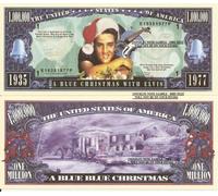 Novelty Dollar Elvis Presley a Blue Christmas Million Dollar Bills x 2 King of Rock N Roll