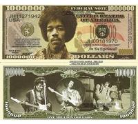 Novelty Dollar Jimi Hendrix Rock N Roll Guitarist Dollar Bills X 2 New