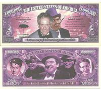 Novelty Dollar Penguin In Memory of Oliver Burgess Meredith Million Dollar Bills x 2 Batman