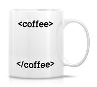 Novelty Drinking Cup - Coffee Coding Coder Programmer Software Engineer Developer 11 Oz Ceramic Coffee Mugs - Funny, Sarcasm, Inspirational Birthday Gifts for Friends, Coworkers, Siblings, Dad, Mom