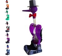 Novelty Drinking Water Bird Toy, Perpetually Motion Bobbing Glass Ducks, Creative Physics Stress Relief Ornament, Prank Non-Stop Glass Duck for Home Office Educational Science Desk Decor (Purple)