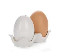 Novelty Egg Shaped Ceramic Salt and Pepper Shakers Set, Kitchen Decor & Table Setting Ornament