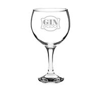 Novelty Engraved/Printed Large Gin Balloon Gin and Tonic Glass - Gin O'Clock - Engraved with Message