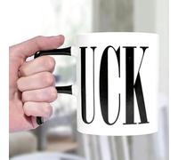 Novelty F uck Mugs,Funny Ceramic CoffeeMug with Unique F Handle,11oz Humor Coffee Mug,White Elephant Gifts Hilarious F-uckF Ceramic Coffee Cup,Idea Laughter Gift for Friends Men Women