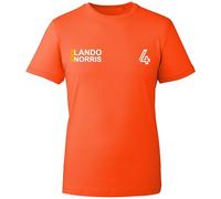 Novelty F1 Racing Lando T-Shirt, Funny F1 Driver Norris Top Team Fan Shirt, Gift Unisex Tee Top (Orange, 4XL Years)