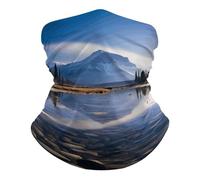 Novelty Face Cover, Facial Covering Magnificent View In Banff Anitdust Half Face Scarf for Skiing Sports Workout