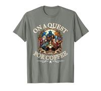 Novelty Fantasy RPG Character Quest T for Coffee Lover T-Shirt, Men, Olive Heather, XX-Large