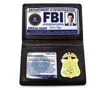 Novelty FBI Badge Accessory ID Card Holder for Agent Police Special Undercover Roleplay Detective ID Holder Halloween Party Gift