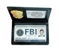 Novelty FBI Roleplay Props FBI Card Holder Leather Wallet Police Badge Special Undercover Agent ID Holder Halloween Party Accessory Gift