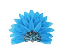 Novelty Feather Headband Dance Stage Play Costume Carnival Eye-catching Studded Crystal Costume Carnival Headpiece for Women Kids