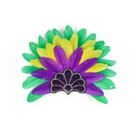 Novelty Feather Headband Dance Stage Play Costume Carnival Eye-catching Studded Crystal Costume Carnival Headpiece for Women Kids